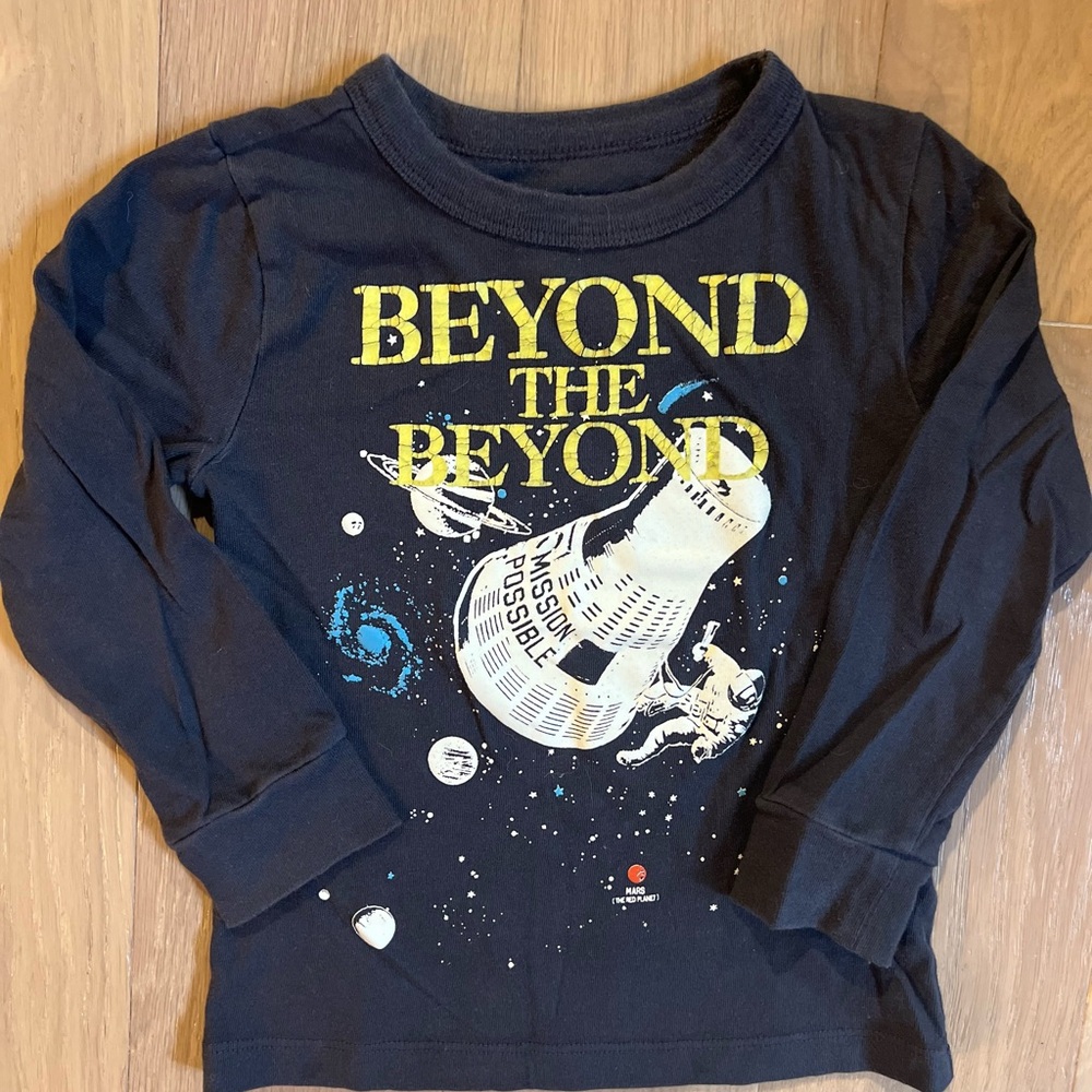 Crewcuts Navy Long-Sleeve 'Beyond the Beyond' Space Graphic Tee